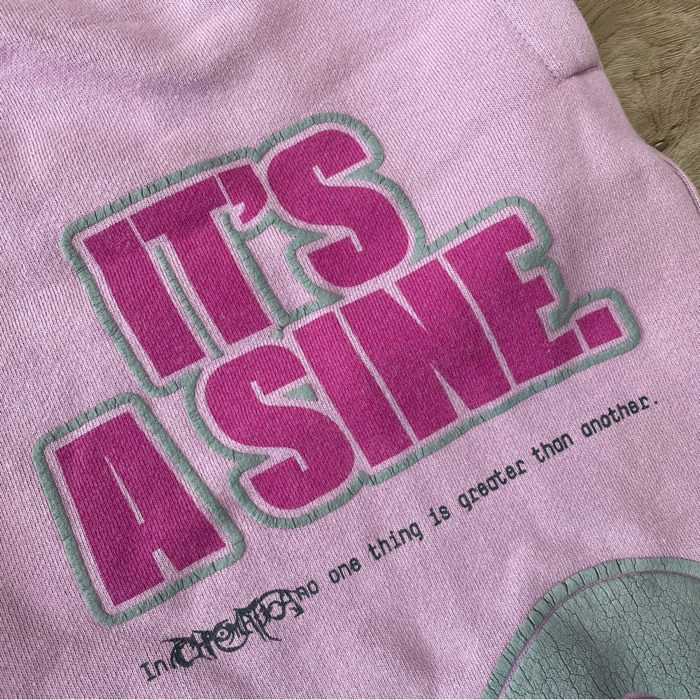 Lady Gaga IT’S A SINE Pink Sweatpants Merch Concert Chromatica Size Large - Picture 4 of 10